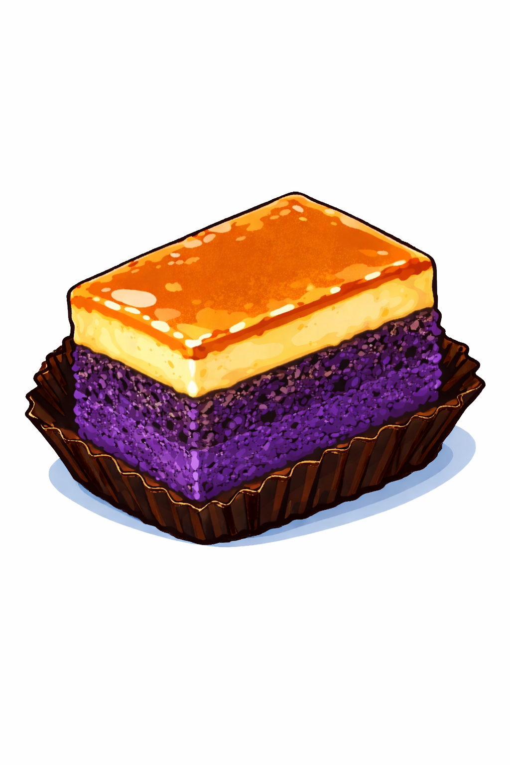 Ube Flan Brownie