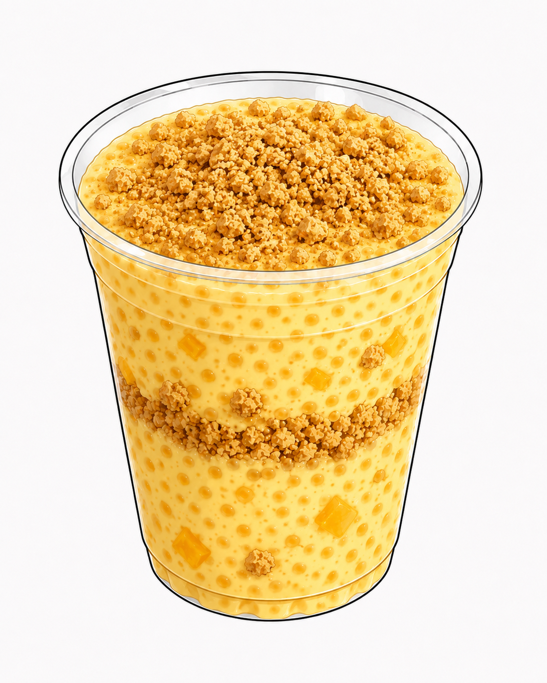12oz Mango Float Sago Cup