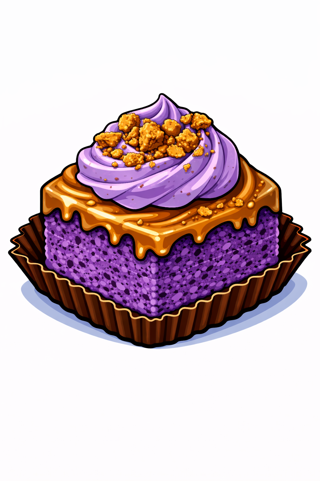 Ube Biscoff Brownie