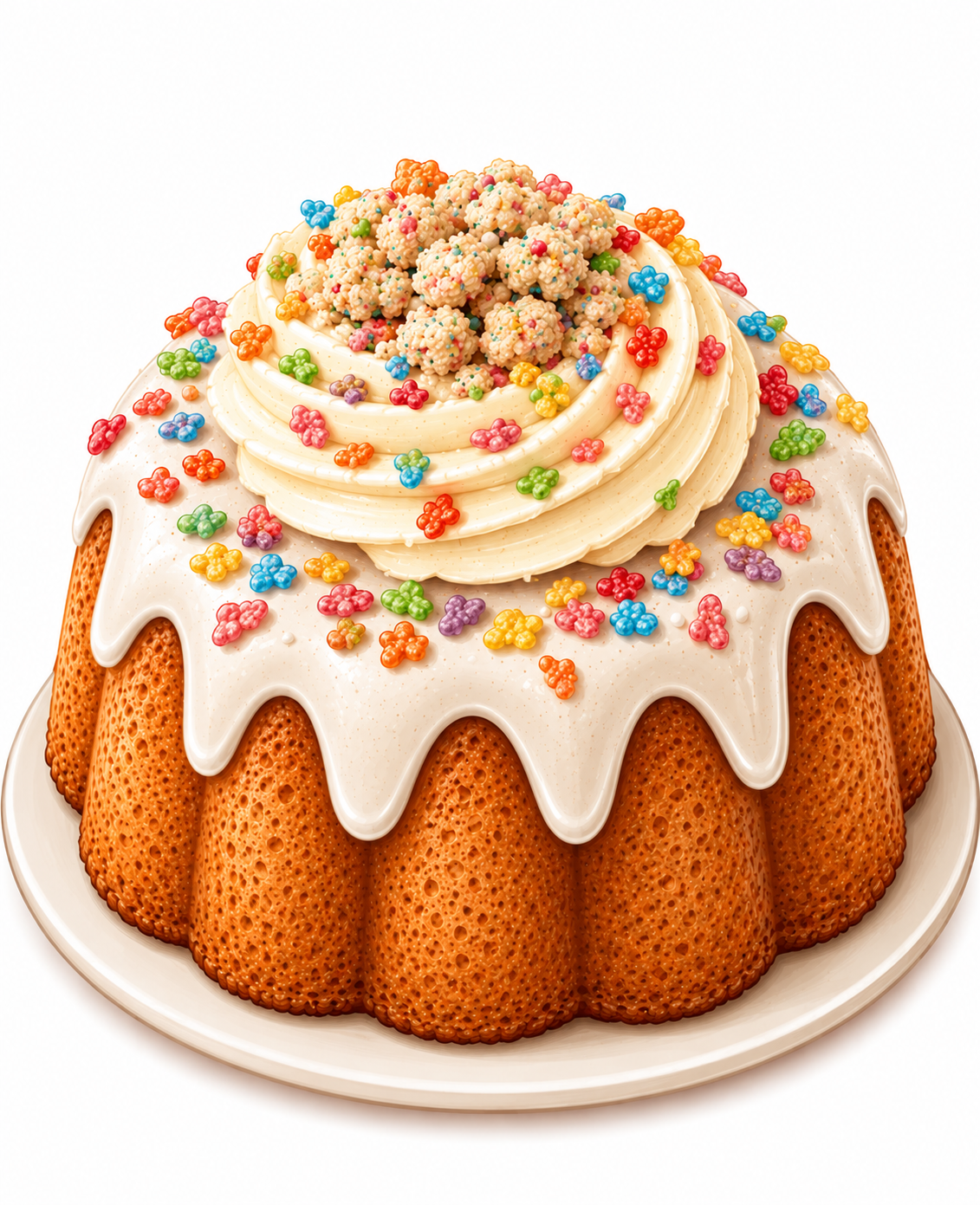 Fruity Pebbles Culo Cake