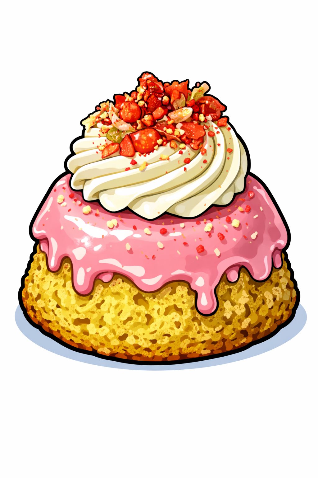 Strawberry Crunch Culo Cake